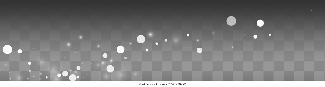 Vector de Nieve Blanco Fondo Panorámico Transparente. Textura de la nevada de Navidad. Nueva Ilustración Gris. Festividad de copo de nieve en caída.