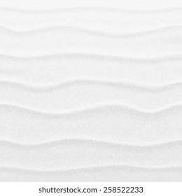 White snow wavy texture on the ground
