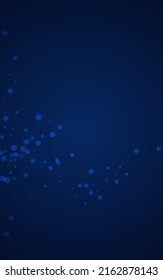 White Snowfall Vector Blue Background. Abstract Snowflake Holiday. Gray magic Transparent. Christmas Snow Banner.