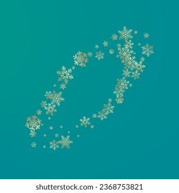 White Snowfall Vector Bronze Background. New Gray Snow Texture. Snowflake magic Pattern.