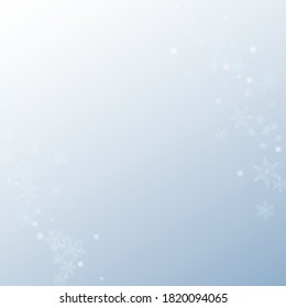 White Snowfall Vector Gray Background. magic Snow Holiday. Silver Fantasy Transparent. New Snowflake Backdrop.