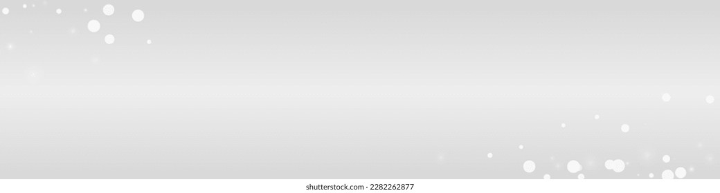 Fondo Panorámico Gris De Vector De Nieve Blanco. Papel tapiz de nieve ligera. Diseño Resumen Gris. Ilustración De Snowflake Caída.