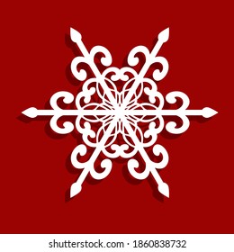Weiße Schneeflocke. Weihnachtsvektorvorlage