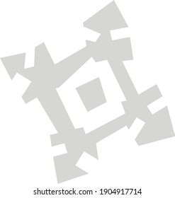 White snowflake Christmas winter playful vector clipart eps illustration icon	
