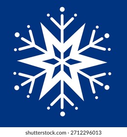 White snowflake icon. Can be used for wallpaper and winter theme background