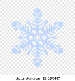 White snowflake icon. Flat illustration of white snowflake vector icon for web design