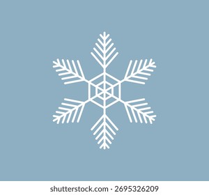 White snowflake icon illustration vector