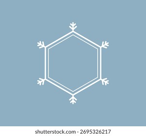 Vector de ilustración de icono de copo de nieve blanco