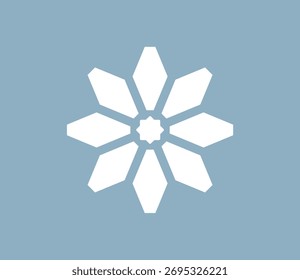 Vetor de ilustração ícone branco floco de neve