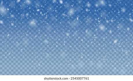 White Snowflake With Isolated Transparent Background With Gradient Mesh, Vector Illustration