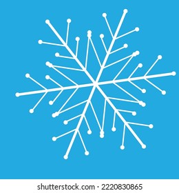 white snowflake made of lines and circles