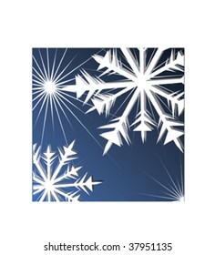 white snowflake on blue background