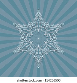 white snowflake on a gray