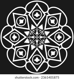 white snowflake pattern on a dark background