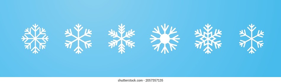 White snowflake set on blue gradient