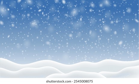 Copo De Nieve Blanco Y Nevada Con Fondo Transparente Aislado Con Malla Gradiente, Ilustración vectorial
