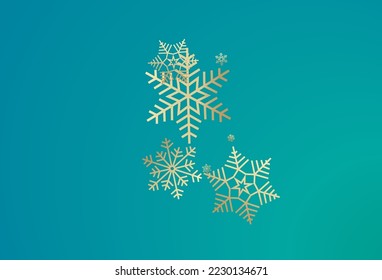 White Snowflake Vector Bronze Background. Winter Gray Snowfall Card. Snow Abstract Design.