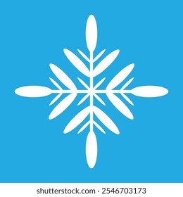 Ilustración vectorial de copo de nieve blanco. Colección de icono de Vector de copo de nieve. Copo de nieve de invierno. Temporada de invierno.