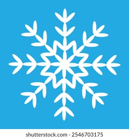White Snowflake Vector Illustration. Snowflake Vector Icon Collection. Winter Snowflake. Winter Season.