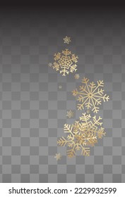 White Snowflake Vector Transparent Background. New Gray Snowfall Holiday. Snow Winter Illustration.