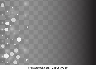 White Snowflake Vector Transparent Background. Fantasy Snow Holiday. Silver Xmas Wallpaper. Christmas Snowfall Texture.