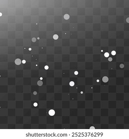 Fundo transparente do vetor do floco de neve branco. Padrão De Neve Em Queda. Fundo de feriado claro. Novo papel de parede de queda de neve.