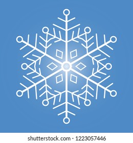 White snowflake. Winter inspiration.