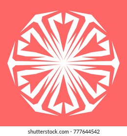 White snowflake for your New Year design. Snowflake for posters, cards, invitation design