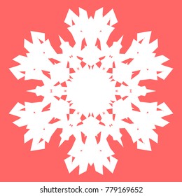 White snowflake for your New Year design. Snowflake for posters, cards, invitation design