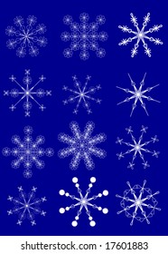 white snowflakes