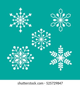 copos de nieve blancos