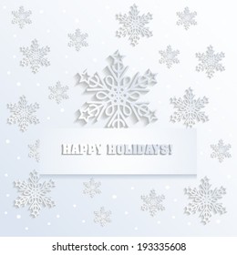 White  snowflakes background