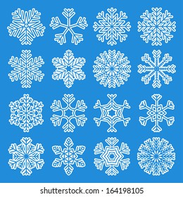 White Snowflakes Icons