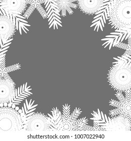 white snowflakes on blue background