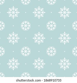 Copos de nieve blancos en un fondo azul. textura navideña para envolver papel. Fondo de invierno. Elementos de diseño de Año Nuevo.