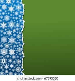 white snowflakes on blue background seamless pattern