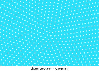 White snowflakes on blue background. Snowflake pattern illustration. Winter pattern. Xmas snowflakes blue backdrop. Snow star shape on blue background. Abstract winter illustration. 