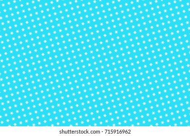 White snowflakes on blue background. Snowflake pattern illustration. Winter pattern. Xmas snowflakes blue backdrop. Snow star shape on blue background. Abstract winter illustration. 