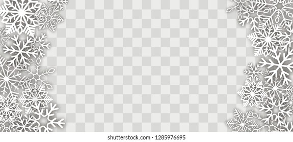 White snowflakes on the checked background. Eps 10 vector file.