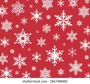 Weiße Schneeflocken auf buntem Hintergrund - Collage 
