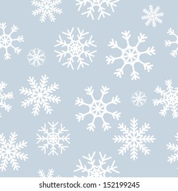 White snowflakes on gray background