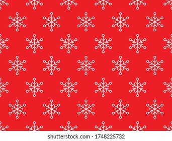 Weiße Schneeflocken auf rotem Hintergrund. Schleifpapier.