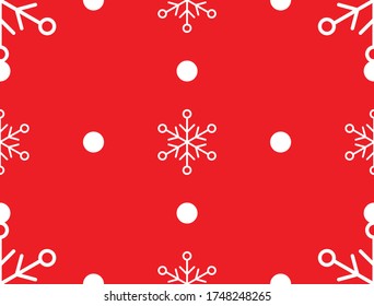 White snowflakes on a red background. Wrapping paper.