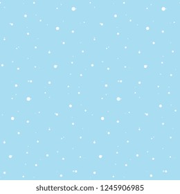 white snowflakes seamless pattern on blue background. winter vector illustration easy to edit and customize. falling snow ornament. eps 10