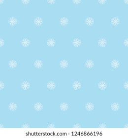 white snowflakes seamless pattern on blue background. winter vector illustration easy to edit and customize. falling snow ornament. eps 10