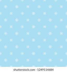 white snowflakes seamless pattern on blue background. winter vector illustration easy to edit and customize. falling snow ornament. eps 10