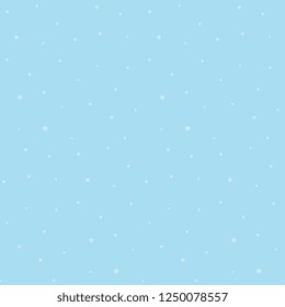 white snowflakes seamless pattern on blue background. winter vector illustration easy to edit and customize. falling snow ornament. eps 10