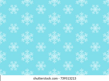 White snowflakes seamless pattern. Winter christmas background.