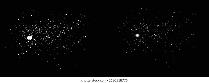 White snowflakes vector isolated design