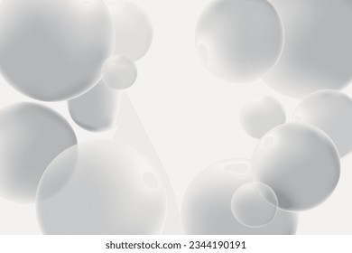 fondo vectorial abstracto de burbuja de espuma de jabón blanco